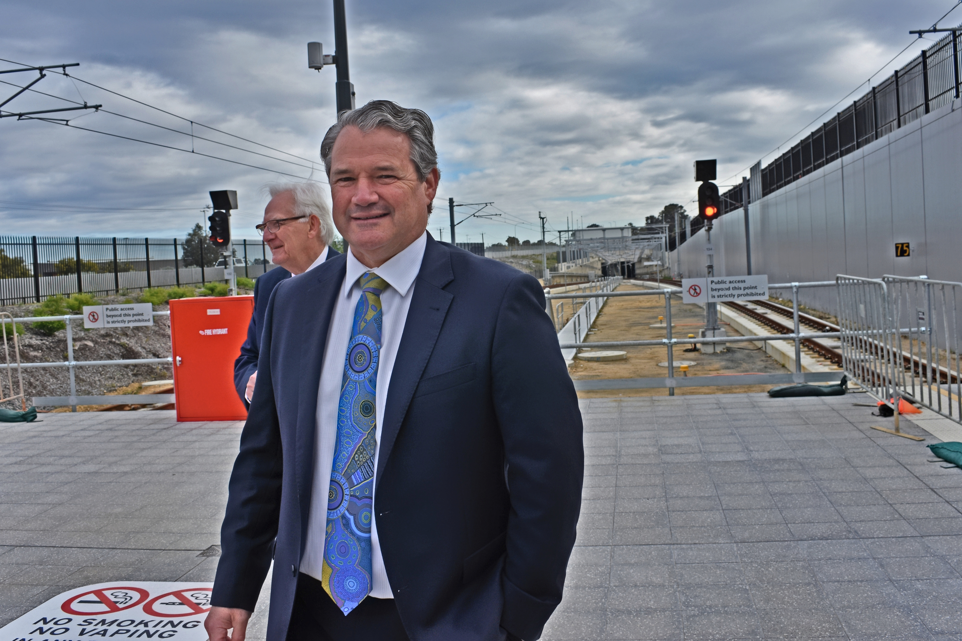 Platform of the new station